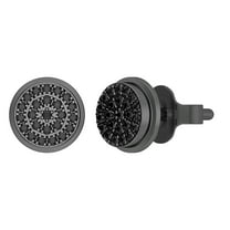 Dazzlingrock Collection Round Black Diamond Double Halo Style Pushback Stud Earrings for Unisex (0.10 ctw, Color Black, Clarity Opaque) in Black Plated 925 Sterling Silver