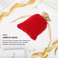thumbnail image 4 of 20 Pcs Gold Rim Drawstring Jewelry Pouches Red Drawstring Pocket Wedding Party Christmas Favor Gift Bags Red and Golden, 4 of 7