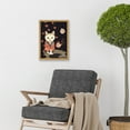 thumbnail image 2 of Cute White Cat In Red Kimono Sitting By Bed In Japanese House Artwork Framed Wall Art Print A4, 2 of 4