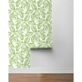 thumbnail image 2 of NextWall Greenery Sketched Leaves Peel and Stick Wallpaper, 2 of 9
