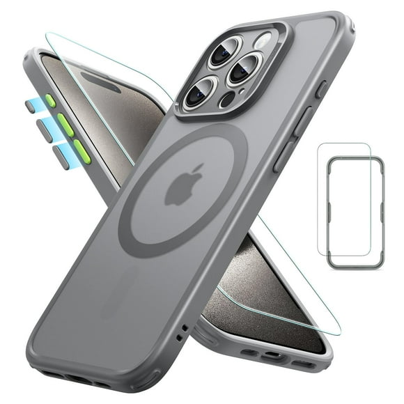 Set de fundas ESR para iPhone 15 Pro translúcidas mate con protector de pantalla