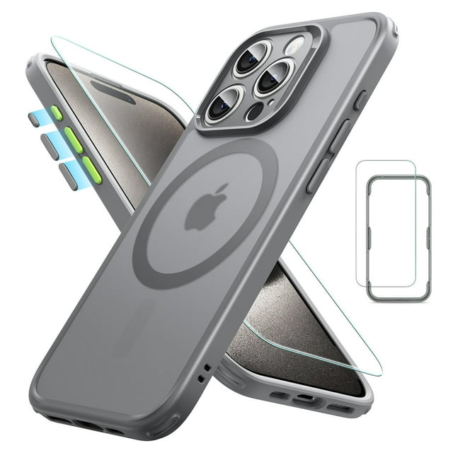 Set de fundas ESR para iPhone 15 Pro translúcidas mate con protector de pantalla