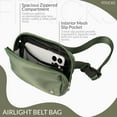 thumbnail image 4 of FITKICKS Airlight Belt Bag Lightweight Fanny Pack, Waist Pouch with Adjustable Strap - Green, 4 of 6