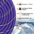 thumbnail image 3 of AOLEBA 10.5 mm Static Climbing Rope 10M(32ft) 20M(64ft) 30M(96ft) 50M(160ft) 70M(230ft) Outdoor Rock Climbing Rope, Escape Rope Ice Climbing Equipment Fire Rescue Parachute Rope, 3 of 6