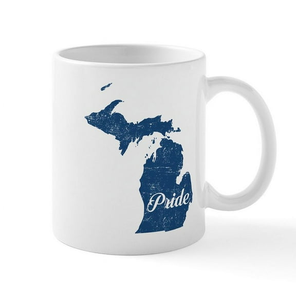 CafePress - Michigan Pride Mug - 11 oz Ceramic Mug - Novelty Coffee Tea Cup