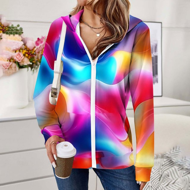 Chaquetas y prendas de vestir casuales con capucha y manga larga para mujer, top de poliéster con bolsillo largo para mujer