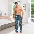 thumbnail image 7 of Seasonal Cute Flowers Ghost Pajama Pants, Men's Lounge Pants Light with Drawstring and Pockets, Christmas New Year Birthday Father's Day Gifts, 7 of 7