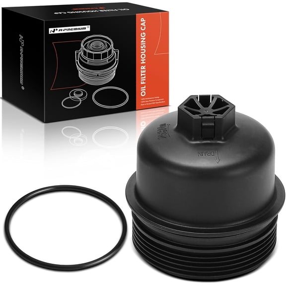 A-Premium Oil Filter Housing Cap Assembly Compatible with Jeep Renegade 2015-2018 & Dodge Dart 2013-2016 & Fiat 500 2012-2019, 500X 2016-2018, 500L 2014-2020, 124 Spider 2017-2020, 1.4L