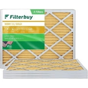 Filterbuy 24x30x1 MERV 11 Pleated HVAC AC Furnace Air Filters (4-Pack)