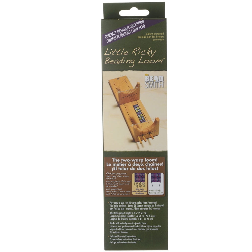 The Beadsmith Little Ricky Beading Loom Kit, Compact Two-Warp Design