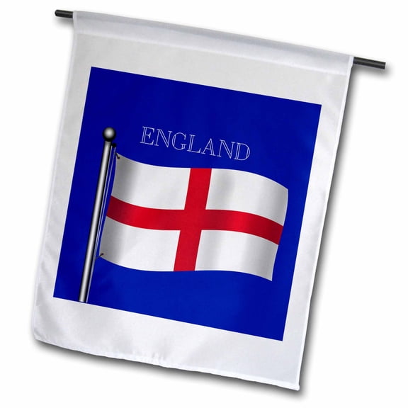 3dRose, Flag of England waving on a blue background, 12 x 18 inch Garden Flag