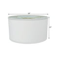 thumbnail image 2 of White Linen Shallow Drum Premiere Lampshade 18x18x10, 2 of 5