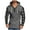 Dark Gray, variant on Men's Hoodes Plaid Patchwork Hooded Collar Button Decoration Sweatshirt Long Sleeve Sports Pullover Tops Long Sleeve Hoody Top