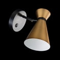 thumbnail image 3 of WAC Lighting Pin Up LED Adjustable Aluminum Task Light in Black/Aged Brass, 3 of 5