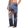 thumbnail image 6 of Logiee Winter Fire Dragon Print Pajama Pants for Men,Men’s Pajama Bottoms,Mens PJ Pants with Pockets & Button Fly-Medium, 6 of 6