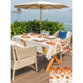 thumbnail image 4 of Outdoor Tablecloth with Umbrella Hole and Zipper, Orange Pumpkins Fall Rectangle Table Cloth 60x120 Inch Waterproof Tablecloth, Rustic Thanksgiving Maple Leaf Picnic Table Cover for Patio Camping, 4 of 7