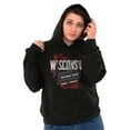 thumbnail image 3 of Wisconsin America Dairyland Map Shape Unisex Plus Fleece Graphic Hoodie Brisco Brands 5X, 3 of 5