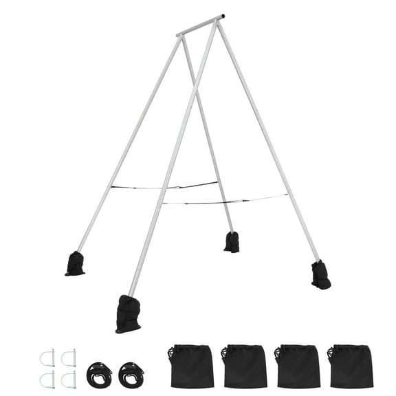 KFFKFF Yoga Stand Frame, 9.6 ft Length Swing Frame, 551 lbs Capacity, Stable Triangular Structure for Aerial Practice, Non-Slip Base, Portable and Detachable Design