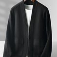 thumbnail image 4 of Suéter de hombre, cárdigan de lana de otoño e invierno, moda informal con cuello en V, chaqueta de diseño para papá, 4 of 6