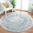 thumbnail image 2 of SAFAVIEH Shivan Tobin Traditional Distressed Area Rug, Blue/Gold, 6'7" x 6'7" Round, 2 of 8