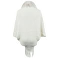 thumbnail image 4 of Elainilye Fashion Women's Fall Winter Scarf Knitted Loose Thickened Shawl Coat Artificial Fur-Collar Scarf Wrap Shawl Scarves,White, 4 of 5