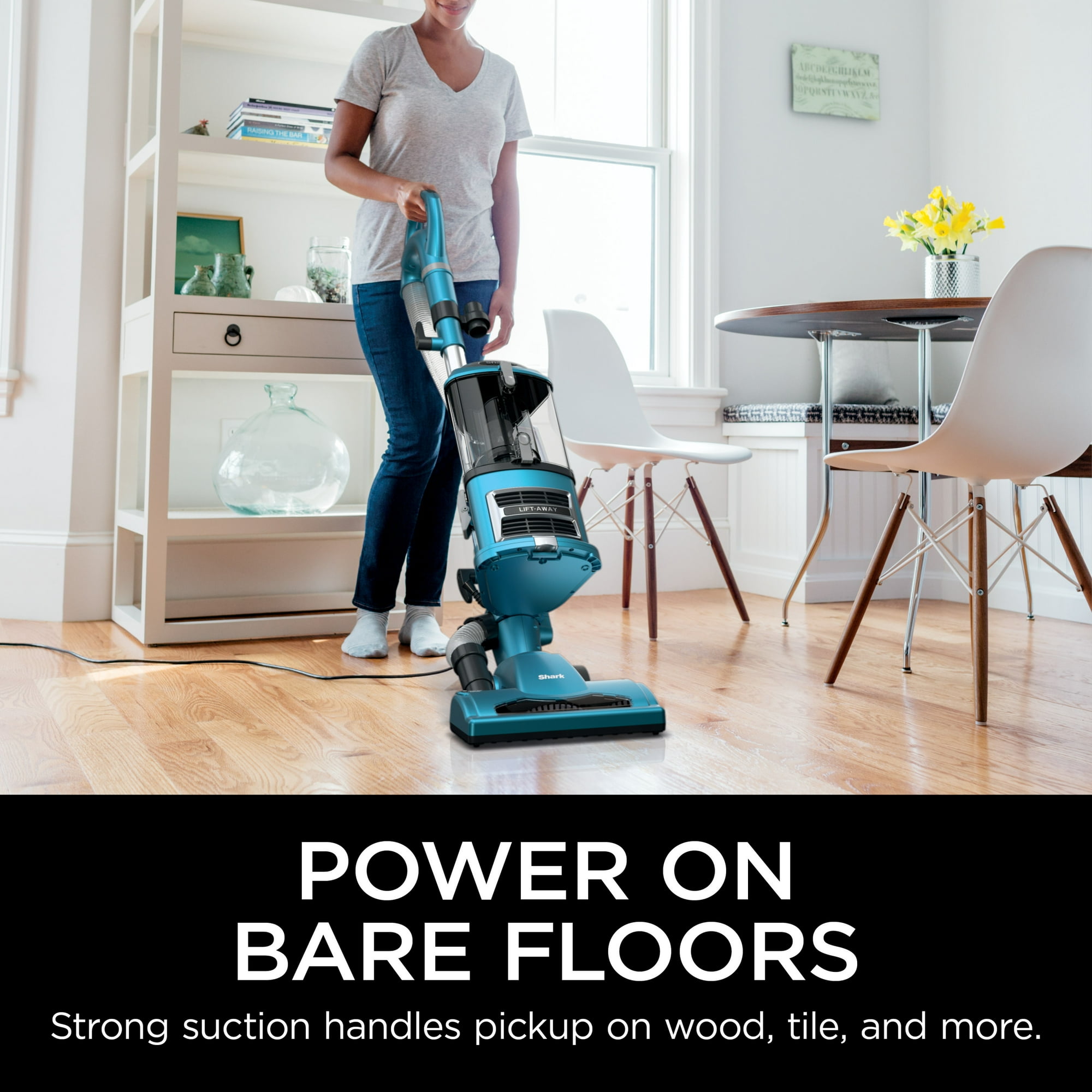 Shark Navigator Lift-Away Upright Vacuum, Pet Friendly, Bristle Brushroll, NV380 Teal
