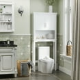 thumbnail image 2 of kleankin Armoire de Rangement au-Dessus de la Toilette avec Doubles Portes Tablette Ajustable, 2 of 10