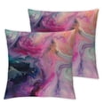 thumbnail image 2 of Acheng Purple Marble Decorative Throw Pillow Cushion Covers, Abstract Rock Marble Cozy Pillowcase Home Decor, Pillow Covers for Bedroom Livingroom Office Set of 2 White, 2 of 6