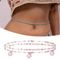 thumbnail image 3 of LYMAYTER Body Chain Body Chain - Colored Beads, Double Layer, Handmade, Bohemian Belly Chain for Women, 3 of 7