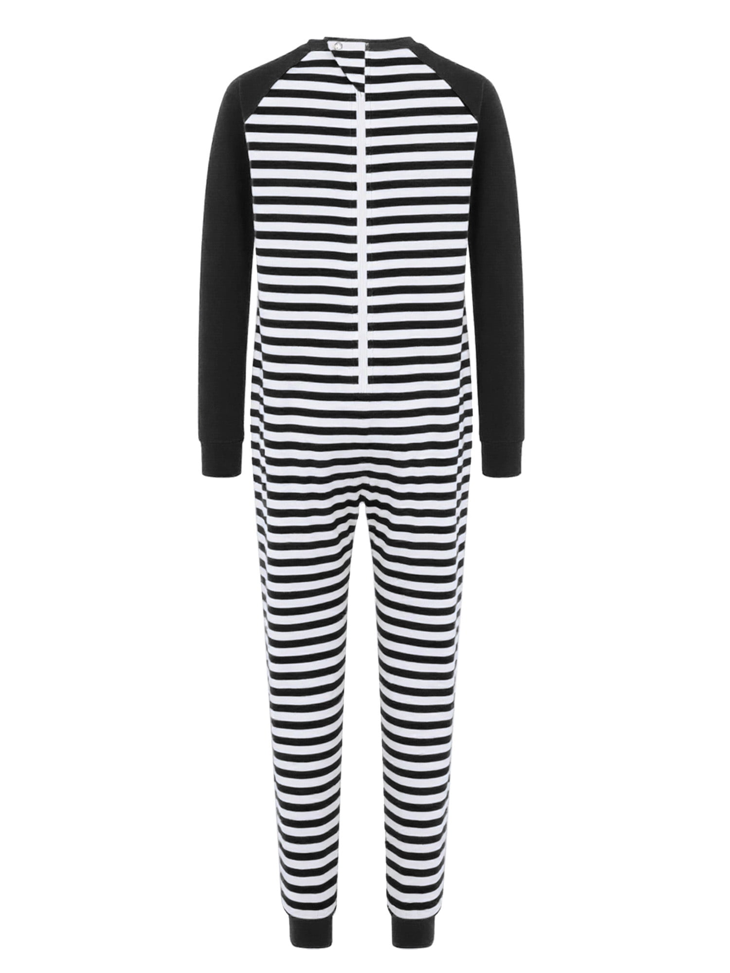 vastwit Adaptive Jumpsuit for Kids Autism Sensory Special Needs Anti-Strip Romper Striped One Piece Pajamas Black 16