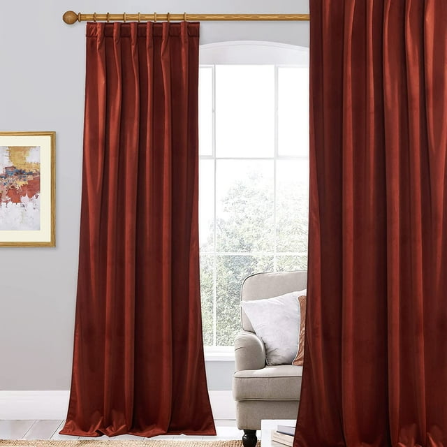 GFDYREE Rideaux Antirouille 96 Pouces pour Entrée de Salon, Panneaux de Porte en Velours Super Doux Assombrissants Qui Protégent l'Intimité pour Chambre, Salle à Manger, Garde-Robe, L52 x H96 Pouces, 1 Panneau