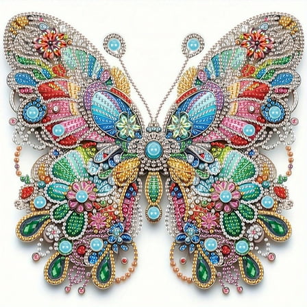 Flower Colourful Butterfly Diamond Art Painting Kit