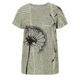 thumbnail image 4 of Atogsazn Women's Summer Casual Crew Neck Sleeve Short Tops Print Loose T-Shirt Beach Tee Blouse Women Tops Khaki XL on Clearance, 4 of 7