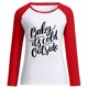 thumbnail image 4 of Puntoco Mujeres Primavera Patchwork Letra Impreso Manga Larga Cuello Redondo Casual Tee tops Puntoco Puntoco-5932, 4 of 5