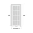 thumbnail image 3 of Solid French Pre-Hung Door Frosted Glass | Sete 6933 Light Grey Oak | Single Regular Panel Frame Trims Handle | Bathroom Bedroom Sturdy Doors -42" x 80", 3 of 7