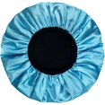 thumbnail image 2 of LAICAIW Shower Cap,Extra Large Triple Layer Bathing Cap with Dry Hair Function for Women Microfiber Terry Cloth Silky Satin 100% Waterproof Reusable Long Hair Bath Caps (Blue), 2 of 6