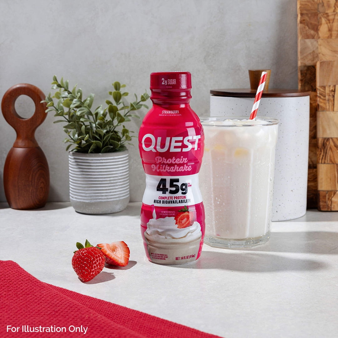 Quest Nutrition, 45g High Protein Strawberry Milkshake 14oz Ready to Drink, 1 Count