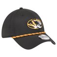 thumbnail image 3 of Men's New Era  Black Missouri Tigers Rope 39THIRTY Flex Hat, 3 of 5