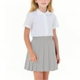 thumbnail image 2 of Ynynloco Girls Casual Mini High Waist Stretchy Flared Pleated Skater School Uniform Skirts, 2 of 7