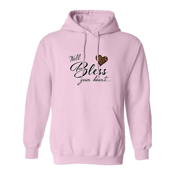 Inktastic Well Bless Your Heart with Leopard Print Adult Hoodie Sweatshirt