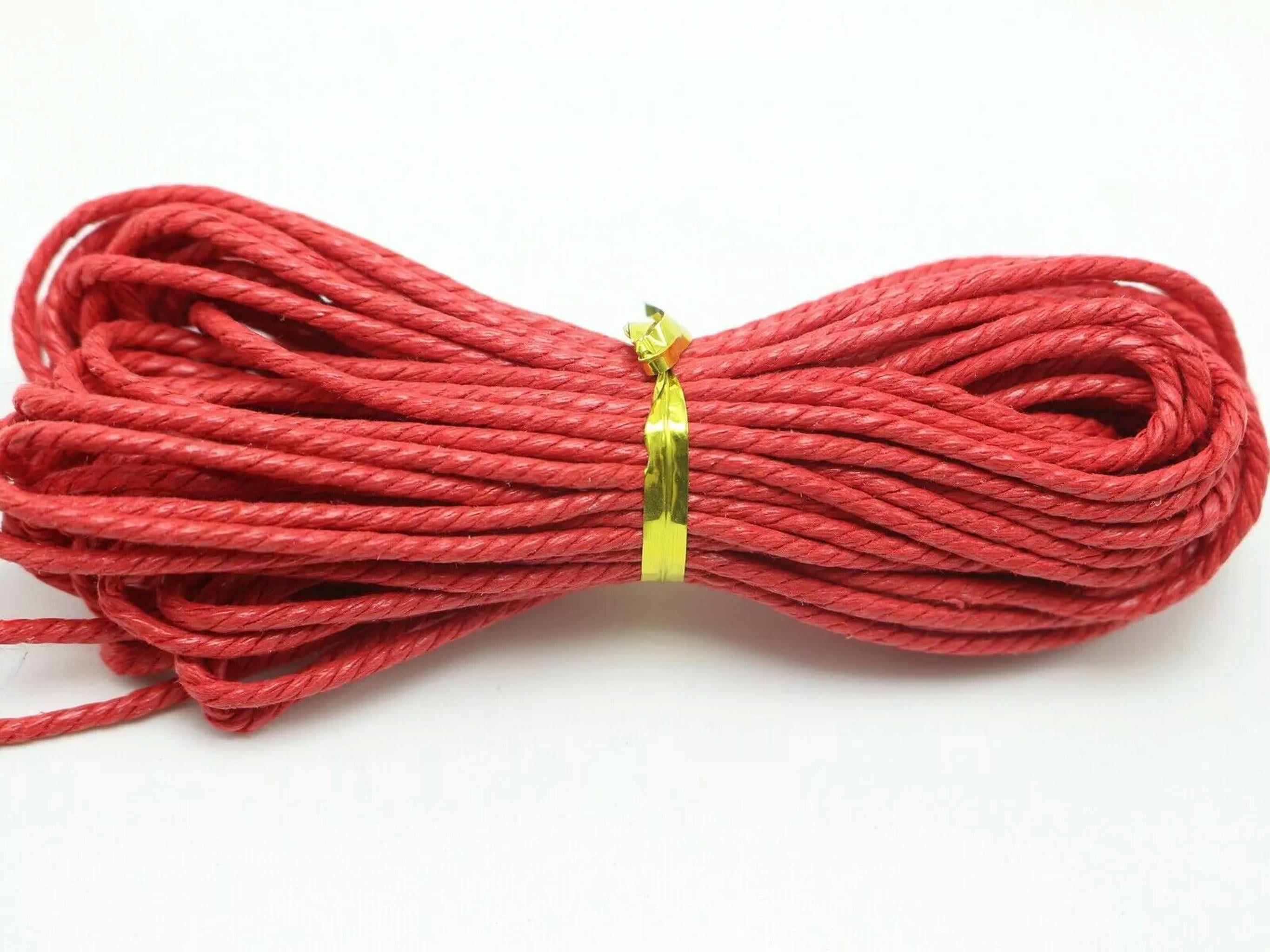 U8MO 100 Meters Red Waxed Twisted Cotton Cord Thread Line 2mm Macrame Rope String