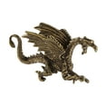 thumbnail image 3 of GROWTH TANK Brass Small Flying Dragon Statue 6.5x3.8cm for Entryway Tabletop Accessories, 3 of 9