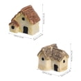 thumbnail image 2 of 12 PCS Mini casa en forma de adornos Resina House Modelo Micro Paisajismo Decoración, 2 of 7