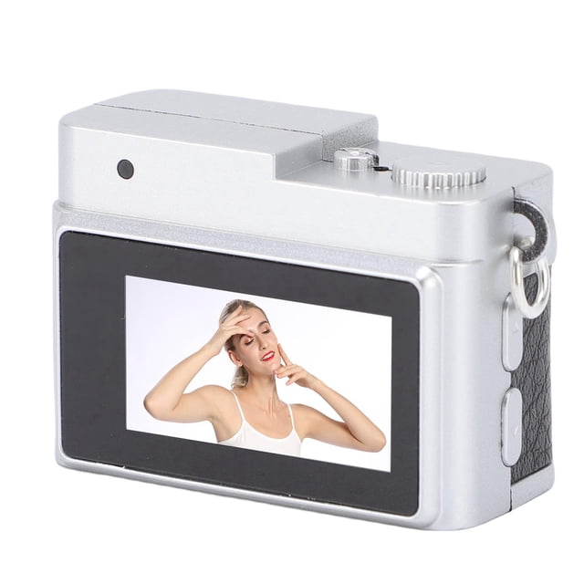 Cámara Digital Retro, Cámara FHD 1080p Con Pantalla De 0.96 Pulgadas, Flash LED, 4 Filtros, Tarjeta De Memoria De 32 GB, Cordón Y Hebilla, Transferencia Fácil