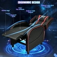 thumbnail image 6 of Topbuy PU Leather Gaming Recliner Chair Single Massage Lounge Sofa W/ Lumbar Cushion Red, 6 of 10