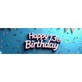 thumbnail image 4 of LUUFILx 13th Birthday Backdrop Decorations Banner Party Supplies Balloons Photography Props Confetti Happy Celebration Festive Decors Anniversary Background, 4 of 8