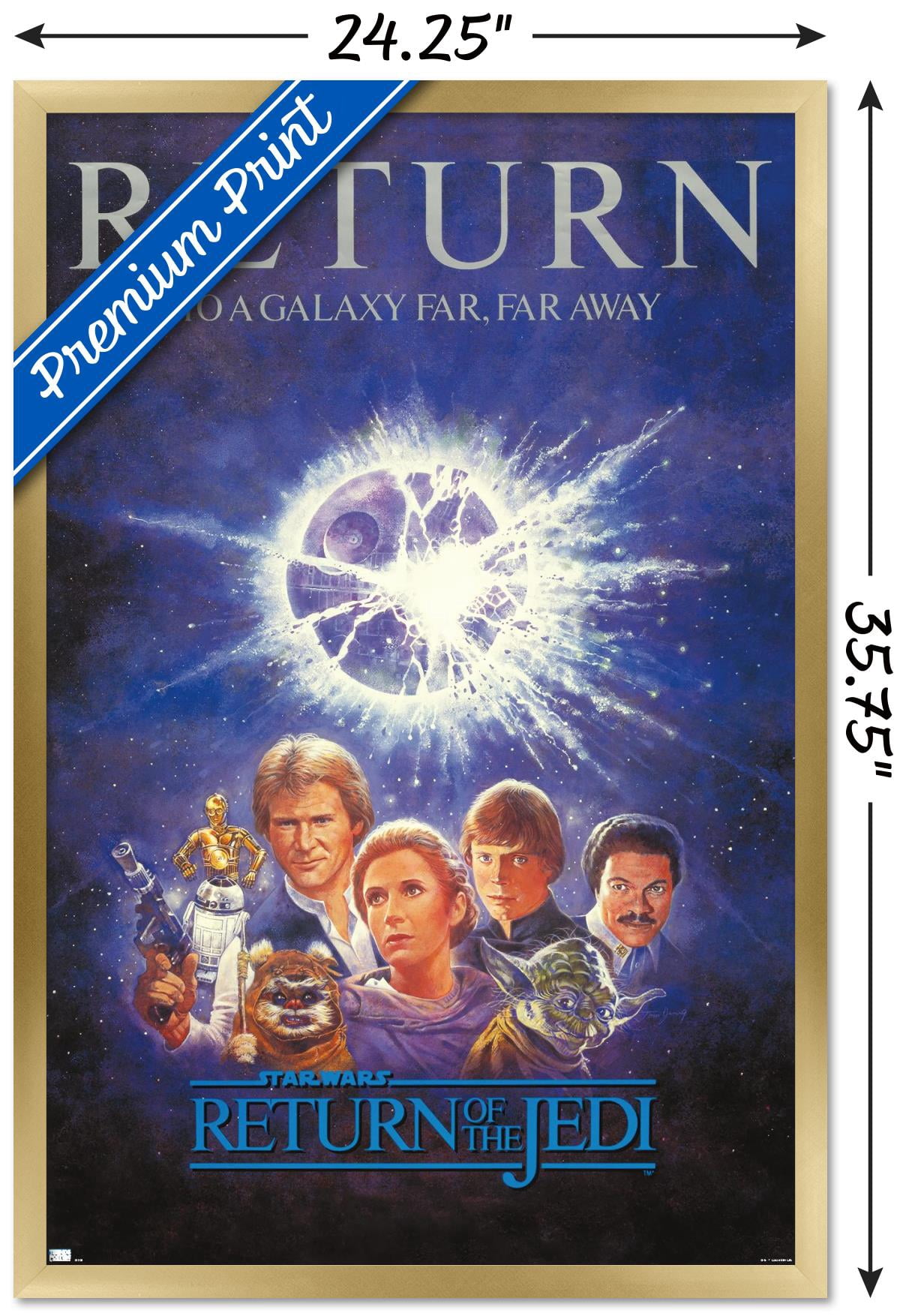 Star Wars: Return of the Jedi - Illustrated One Sheet Wall Poster, 22.375" x 34" Framed