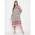 thumbnail image 4 of Oussum Women Floral Summer Midi Dresses Plus Size Casual Dress Online, Pink Size 3X, 4 of 7