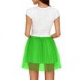 thumbnail image 3 of DHFJKG Tutu Mini Skirts Women Mesh Layered A Line Rave Party Elastic Waistband Solid Color Skirt Carnival Dance Versatile Skirt, 3 of 5