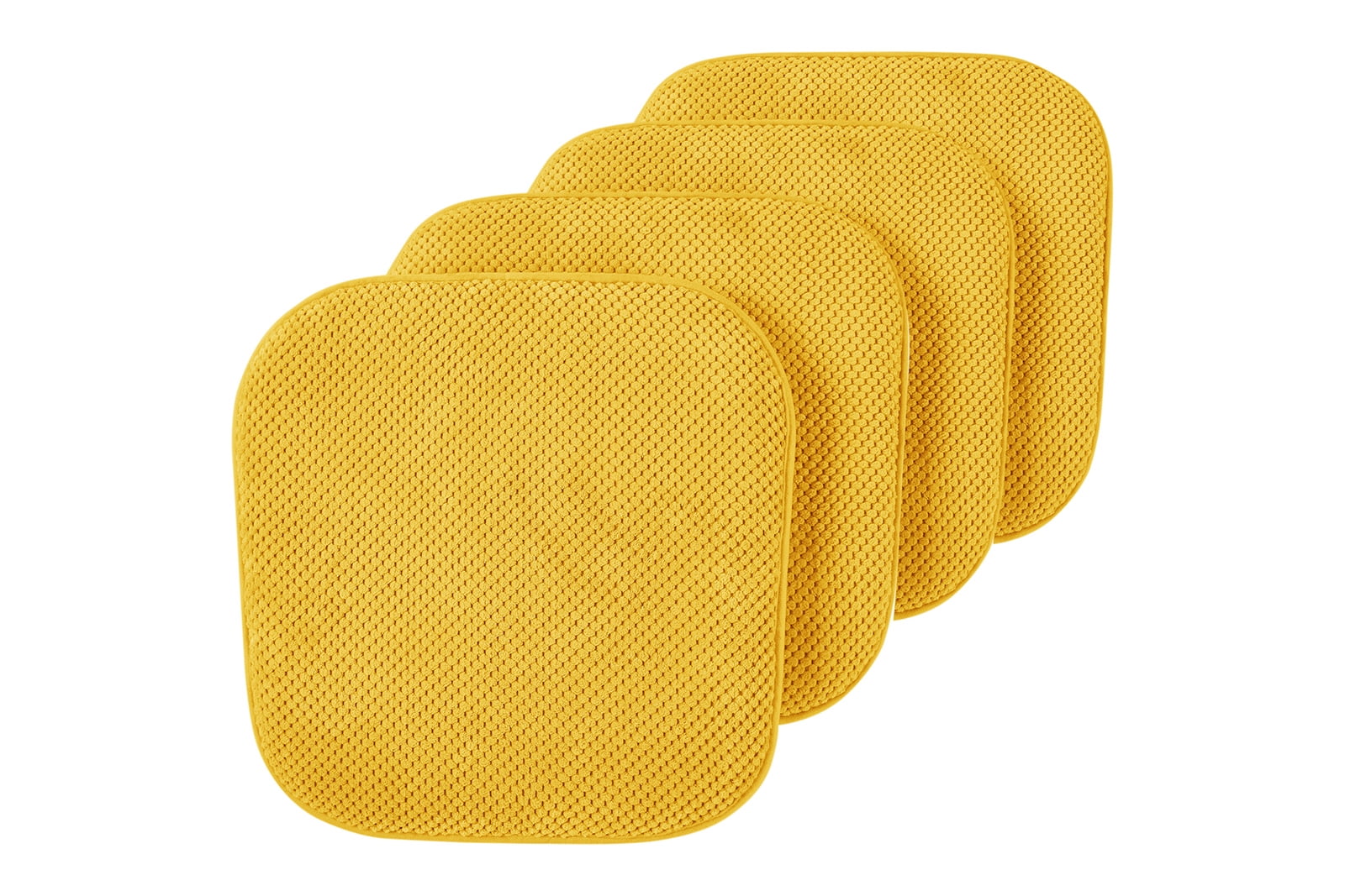 4Pk Chair Cushions Seat Pad Non Slip Honeycomb Memory Foam Home Dining Kitchen 